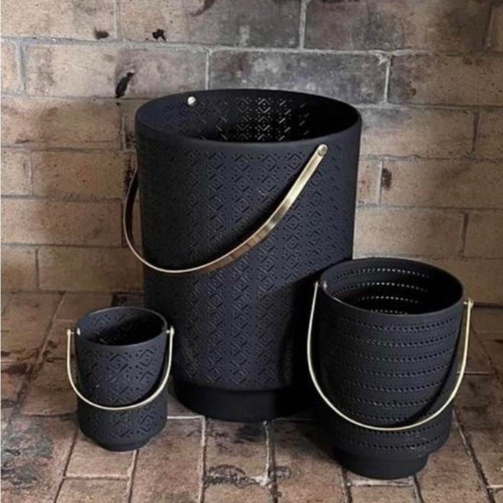 West Elm Porcelain Indoor/Outdoor Hurricane Lanterns